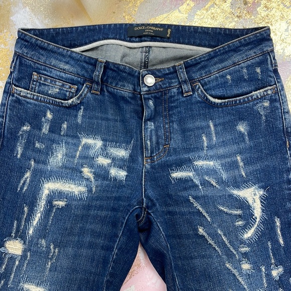 Dolce & Gabbana Denim Pretty Ripped Distressed Ankle Skinny Jeans 40/4 - Picture 6 of 12